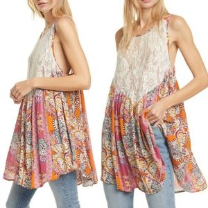 Free People Count Me In Trapeze Tank Top In Pink